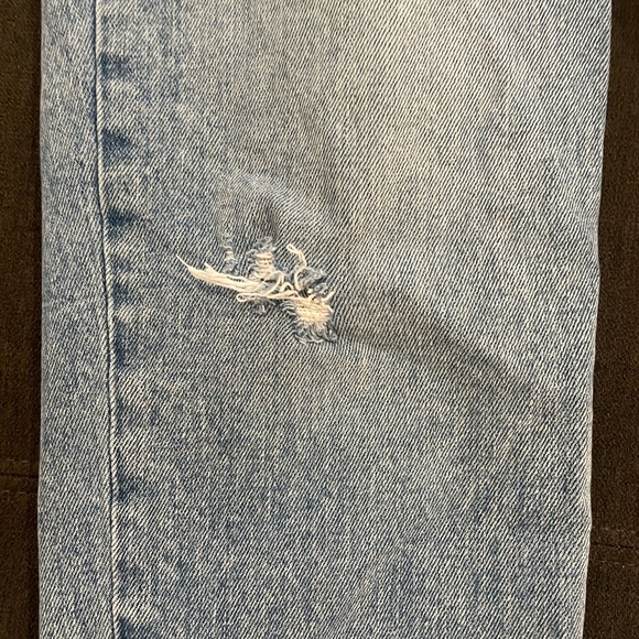Old Navy button up distressed size 0 high rise straight leg - Picture 6 of 9